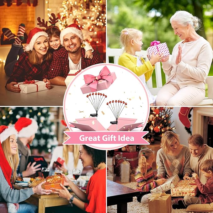 Nacome Solar Ladybug Outdoor Lights for Outside: Waterproof Swaying Patio Path Light for Garden Decor Yard Porch Landscape Decoration – Solar Fairy Lights(4pack) Gifts for Mom Grandma