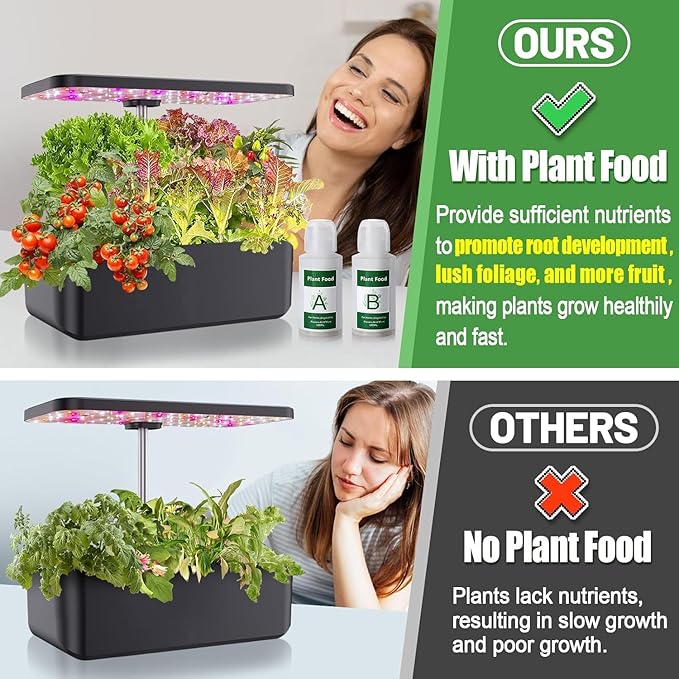 50pcs Hydroponic Grow Sponges for Aerogarden - Seed Sprout Pods Kit with Plant Food, Compatible with Most Indoor Hydroponics Plants Growing System