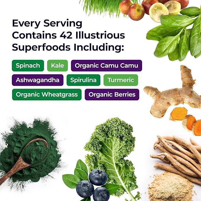 Paradise Herbs, ORAC Energy Greens Powder, 24 Servings 1 Scoop, 15 Servings