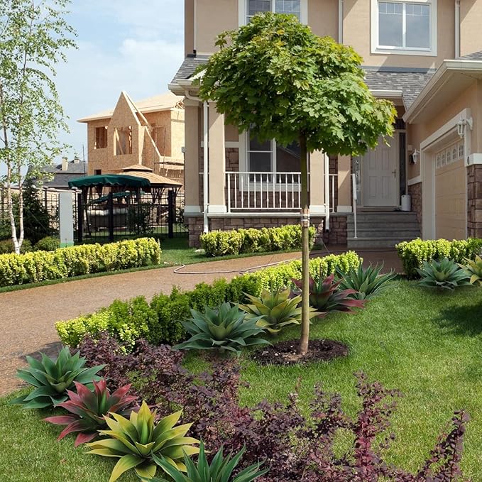 Velener Fake Agave Artificial Plant: Unpotted Fake Plant for Room Decor, UV Resistant Faux Agave Plant for Outdoor/Indoor Decor, 22 inches, 2 Pack