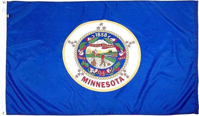 FlagSource Minnesota Nylon State Flag, Made in the USA, 4x6'
