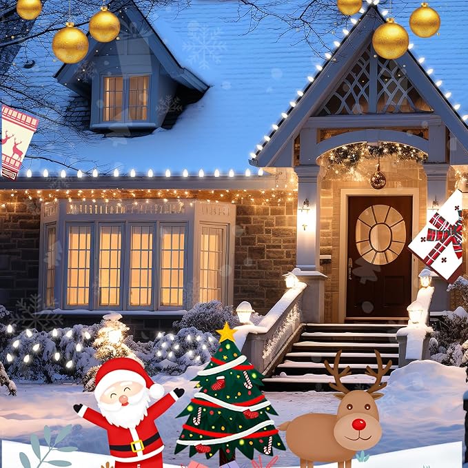 25ft Warm White Christmas Lights Outdoor,Frosted White Christmas Lights with 26 Incandescent Bulbs(1 Spare),Hanging Vintage Christmas Lights for Patio Holidays Christmas Tree Decor