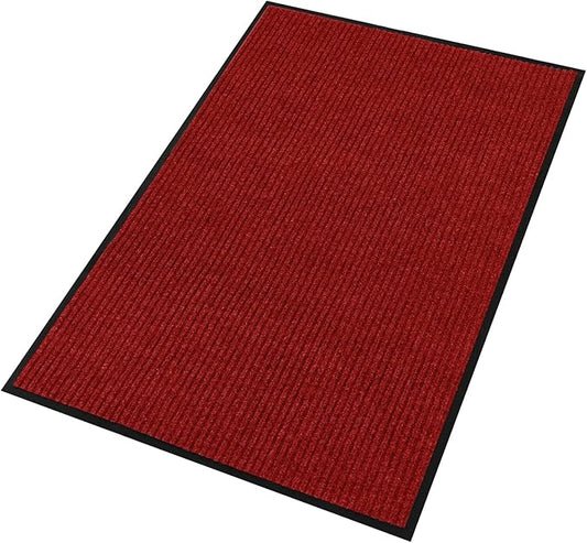 Profile Rubber Door Mat, 72x48inch, Heavy Duty, Entrance Doormat, Indoor and Outdoor, Waterproof, Easy Clean Shoe Scraper, Home Rug Welcome Mats for Entryway, Patio, Porch(Red)