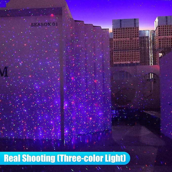 Laser Christmas Projector Lights, RGB 3 Colors Firefly & Stars Light Show, Outdoor Christmas Decorations for Yard/House/Garden/Party, Gift, Home Decor