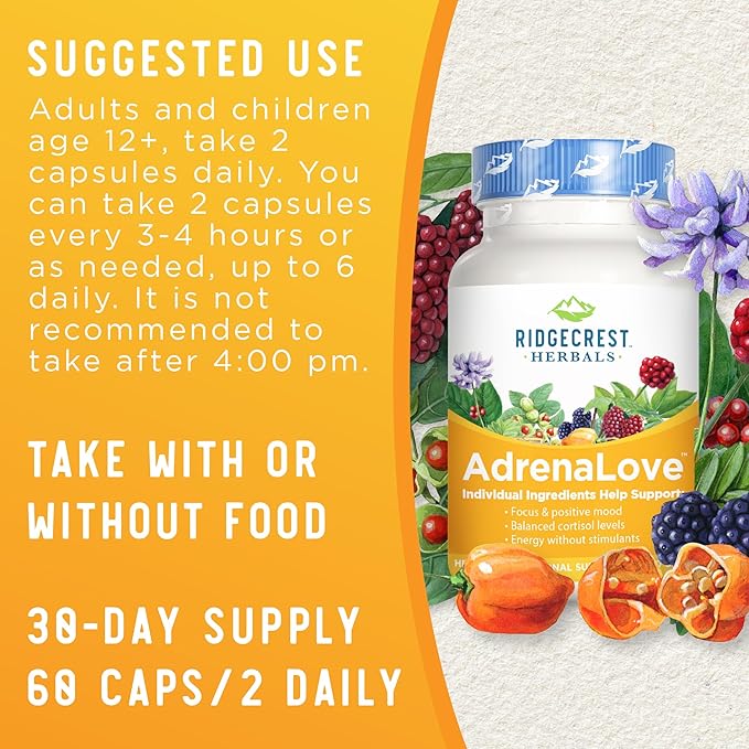 RidgeCrest Herbals Adrenal Fatigue Fighter (New (60 Caps, 30 Serv)