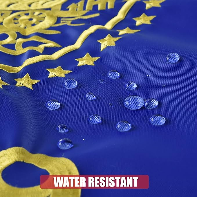 Oregon State Flag 4x6 Ft, Deluxe Full Embroidered Heavy Duty Nylon Durable OR Outside Flags, Indoor/Outdoor, Sewn Stripes and Brass Grommets