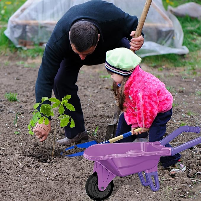 Kids Gardening Tools Outdoor Toys Set Backyard Play with Wheelbarrow Educational STEM Learning Pretend Toys Outdoor Indoor for Toddlers Kids Boys Girls