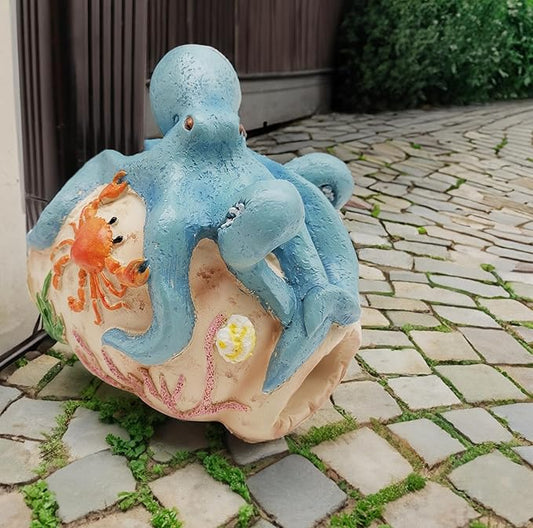 Octopus Statues Gutter Downspout Extension Statues Garden Decoration,Resin Statue Outdoor Decor,Animal Downspout Diverter,Decorative Gutter Extension,3"×4" Downspout Extender Diverter Splash Block