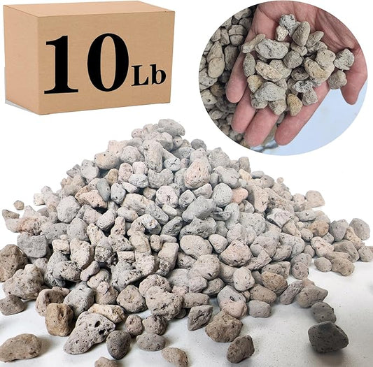 Voulosimi Garden Pumice Rock Horticultural Cactus Bonsai Succulent Soil Additive for Plants, Landscaping, Vase Fillers (1/2 inch, 10 LB)