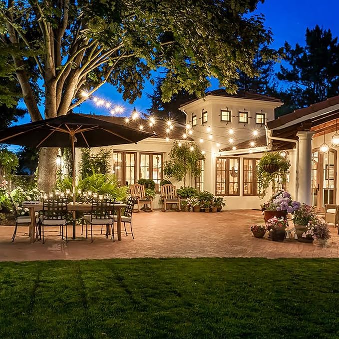 Meconard 48 Pack S14 LED String Light Bulbs, 1 Watt Shatterproof Replacement Bulbs for Patio Outdoor Sting Lights, E26 Medium Screw Base, Warm White 2200K, Non-Dimmable