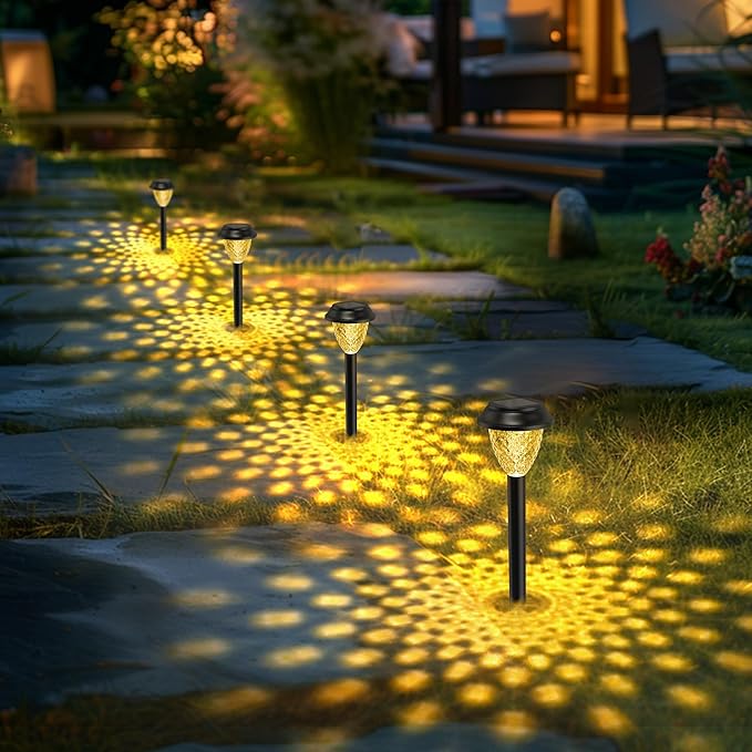 SOLPEX Solar Lights for Outside,8 Pack Solar Lights Outdoor Waterproof,Warm White Outdoor Solar Lights for Yard,Garden,Pathway,Patio and Landscape Lighting Decor