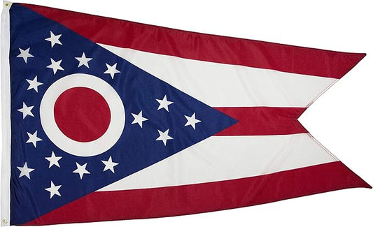 FlagSource Ohio Nylon State Flag, Made in USA, 4x6'