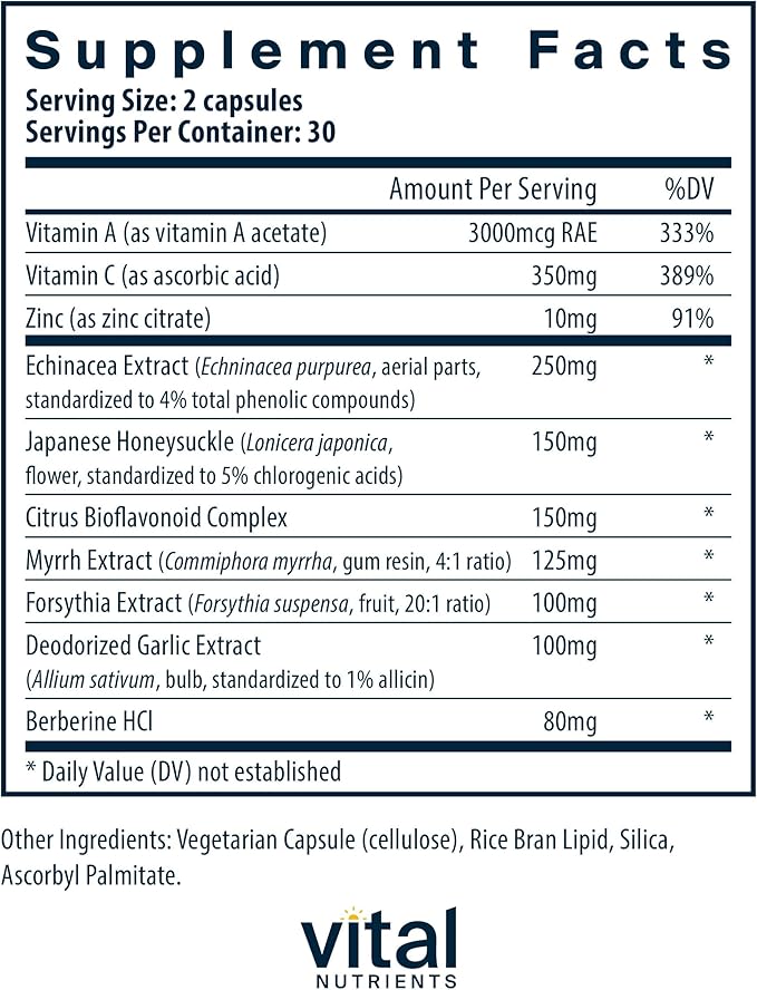 Vital Nutrients Herbal Biotic 60 Capsules
