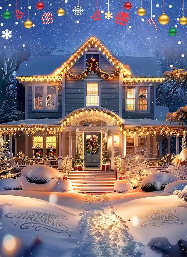 Multicolor C7 LED Christmas String Lights, 50FT 50 Lights C7 Vintage Christmas Lights, Commercial Connectable Christmas Tree Lights for Xmas Holiday Roofline Garden Wedding Decor, Warm White