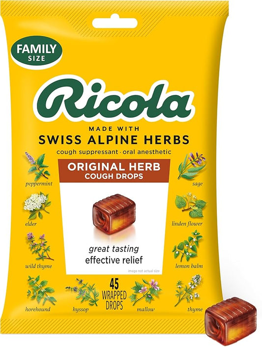 Ricola Original Herb Cough Drops, 45
