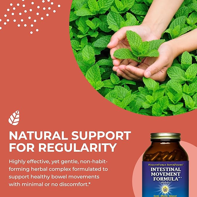 HEALTHFORCE SUPERFOODS Intestinal Movement Formula 360 Capsules