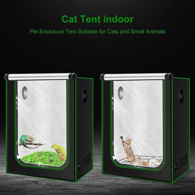 MELONFARM 3x3 Grow Tent, 34"x34"x72" Grow Tent, Double Transparent Viewing Door Indoor Grow Tent, Growing Tent with High Reflective Mylar & Floor Tray, Plant Tent for Indoor Hydroponics Growing