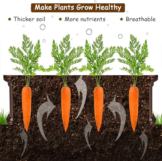 Giantex Raised Garden Bed, Planter for Flower Vegetables, Outdoor Plant Box Patio Backyard, Easy Assembly (48.5''Lx48.5''Wx12''H, Brown)