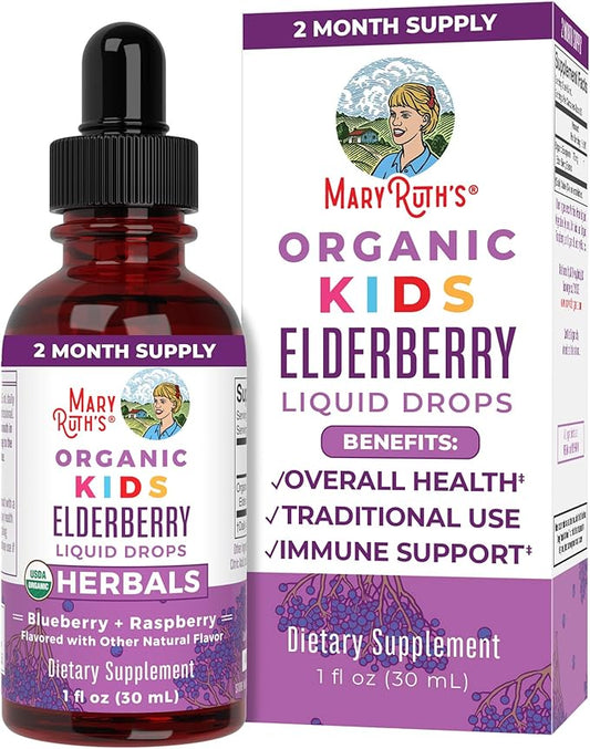 MaryRuth Organics Cocomelon Kids Elderberry Syrup, 4-13 Years, 1 Fl