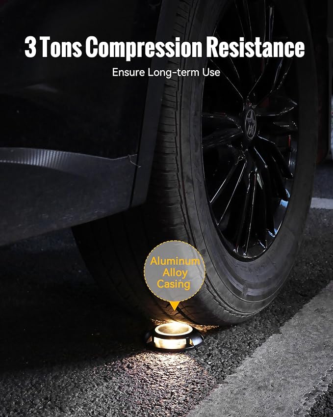 Solar Deck Dock Walkway Decorative Lights Outdoor Waterproof 12 Pack, 2 Colors in 1 Double-Sided LED Solar Driveway Lights for Road Marker Stair Pathway Patio Yard, Black