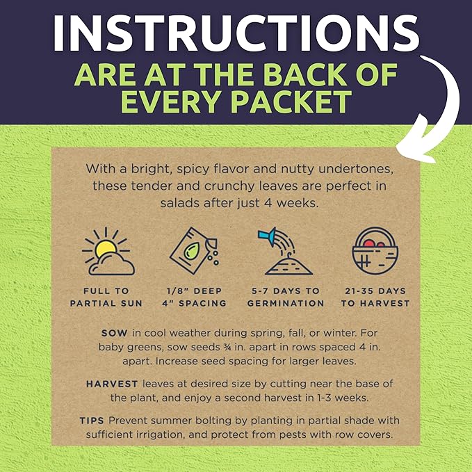 Organic Seeds Ultimate Variety Pack - 60 Individual Packs - 2025 Season - Geonvese Basil, Nantes Carrot, Roquette Arugula and More! for Indoor & Outdoor Planting (Non-GMO, Certified Organic)