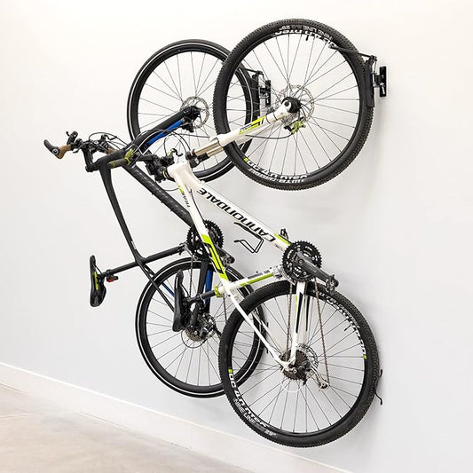 StoreYourBoard Bike Swivel Rack – Wall Mounted Garage Bike Storage, Vertical Hanger with 120° Swing Design & Stopper, Space-Saving Indoor Wall Mount – Fits Kids Bikes, BMX & More
