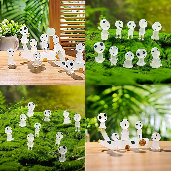 Luminous Ghost Tree Elves Glow in Dark Nightlight Landscape Garden Accessories Indoor Room Ornaments Outdoor Yard Lawn Decoration 10pcs