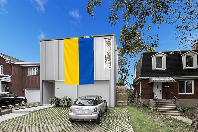 Ukraine Extra Large Flag 8x12FT Giant Ukrainian National Polyester Flag With 3 Grommets For Patriotic Ukrainian Themed Festival Events Party Decoration (Ukraine, 8x12FT)