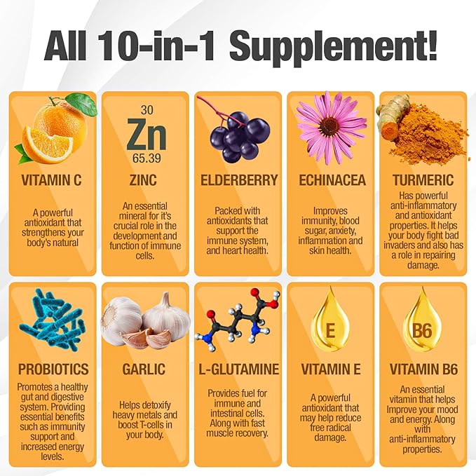 10 in 1 Immune Support Supplement |60 Day