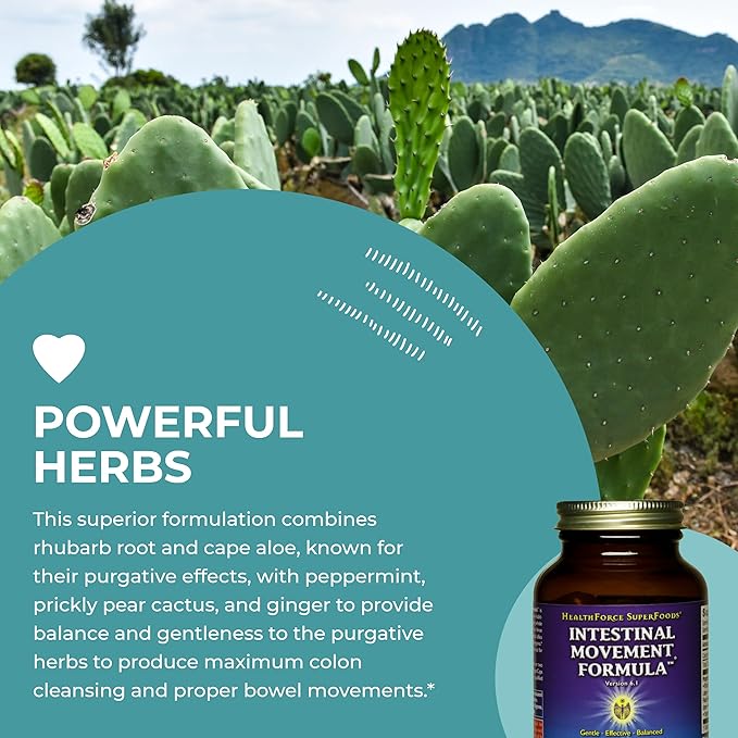 HealthForce SuperFoods Intestinal Movement Formula 120 Capsules