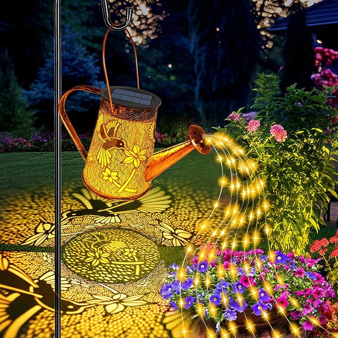 Solar Watering Can Lights,Hummingbird Mother's Day Gifts for Women Mom Grandma Birthday, Large Hanging Solar Lantern Waterproof Outdoor Garden Decorations for Yard Porch Landscape Patio Pathway