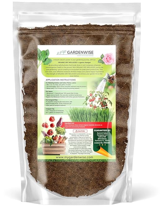 Organic Molasses for Plants - Horticultural Molasses - Ideal for Traditional & Hydroponic Gardening, for Indoor & Outdoor Plants (5 QUARTS)