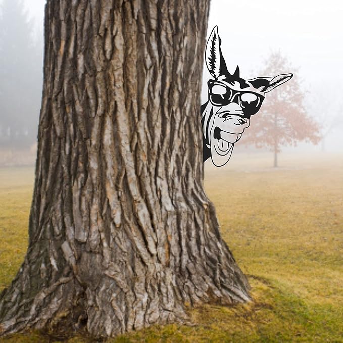 Peeping Donkey Metal Art Farm Garden Decor Garden Fence Decoration Outdoor Decoration for Farmhouse,Yard,Lawn