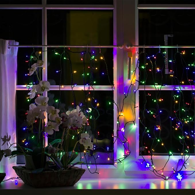 Christmas Lights,100 LED 39FT Outdoor/Indoor Christmas Lights Plug in with 8 Modes & Timer & Memory Function, Waterproof Christmas Lights Outdoor for Holiday Party Christmas Tree Decor