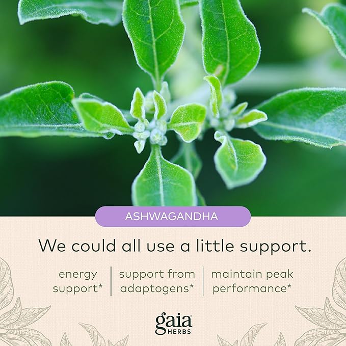 Gaia Herbs Adaptogen Performance Mushrooms & Herbs 60 Organic (30-Day Supply)