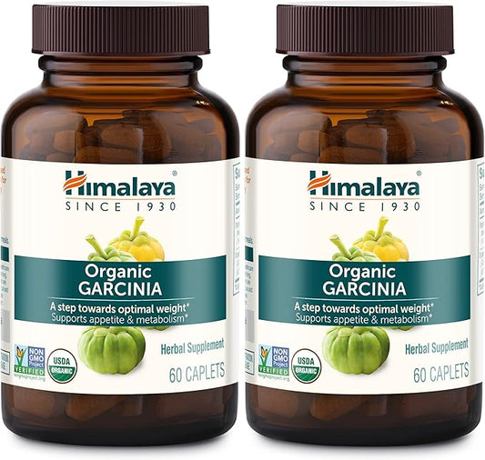 Himalaya Organic Garcinia Cambogia Herbal Supplement, 600 mg, 60 Plant-Based 2 Pack