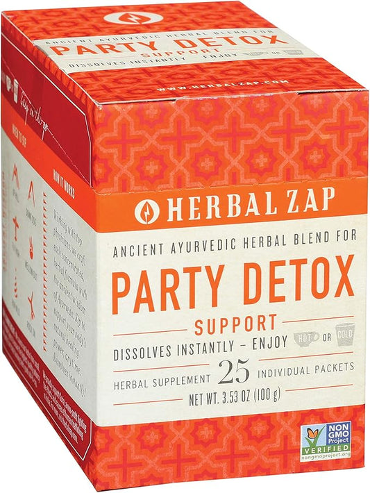 Herbal Zap Party Detox Instantly Dissolving 1 Box 25 Packets