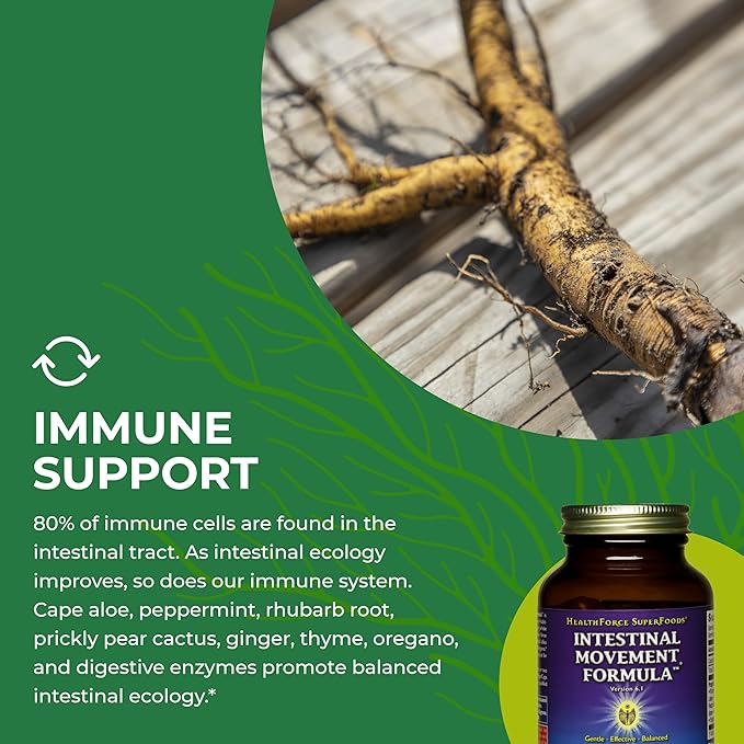 HealthForce SuperFoods Intestinal Movement Formula 120 Capsules