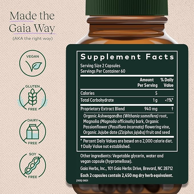 Gaia Herbs SleepThru 120 Vegan (60-Day Supply)