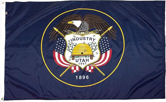 FlagSource Utah Nylon State Flag, Made in the USA, 4x6'