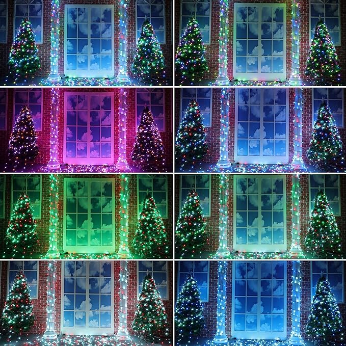 164 FT 500 LED Christmas String Lights, Waterproof RGB String Lights with Remote Control&Timer Function, 24 Colors Changing Fairy Lights for Indoor Outdoor Room Wall Christmas Tree Party Decoration