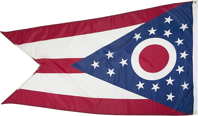 FlagSource Ohio Nylon State Flag, Made in the USA, 3x5'