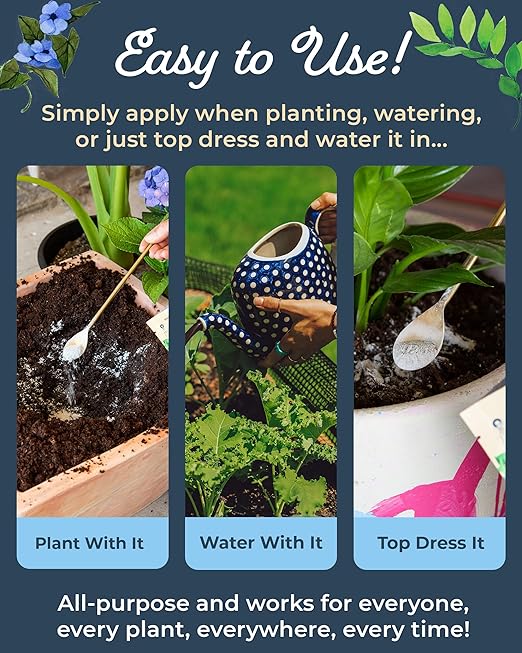 Organic Plant Magic - Truly Organic™ Fast-Acting Soluble Plant Food: All-Purpose Fertilizer Concentrate for All Flower Vegetable Herb Fruit Tree Shrub Container Garden & House Plants [5 lb Bucket]