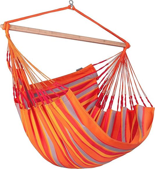 LA SIESTA® - XL King Domingo Hammock Swing Chair - Weather & Tear Resistant Hanging Hammock Chair - Indoor Outdoor Hammock Chair Swing - Hanging Chair for Patio Porch Bedroom - Max 355 Lbs, Toucan
