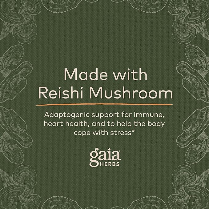 Gaia Herbs Reishi Mushroom 40 Vegan (40-Day Supply)