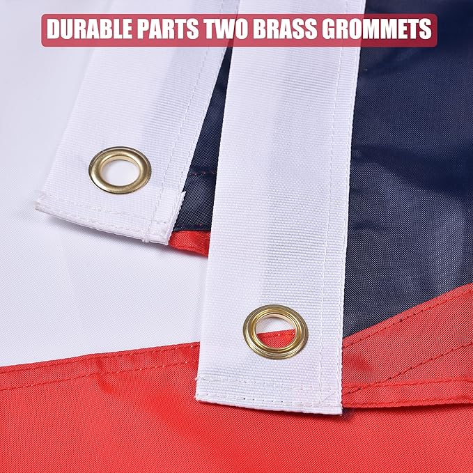 Ohio State Flag 3x5 Ft, Deluxe Embroidered Heavy Duty Polyester Durable OH Outside Flags, Indoor/Outdoor, Sewn Stripes and Brass Grommets