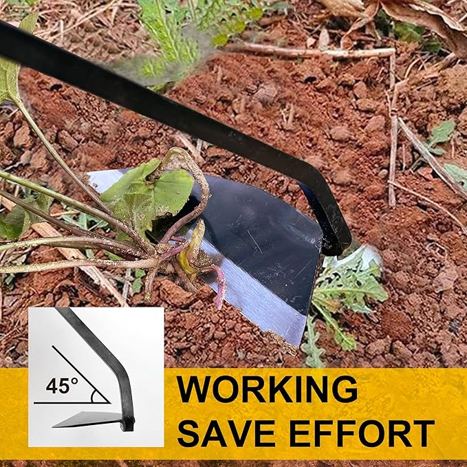 Japanese Wide Blade Gardening Tools I Premium Quality Hand Hoes/Weeding Sickle Have Very Sharp Edge for Quick Work