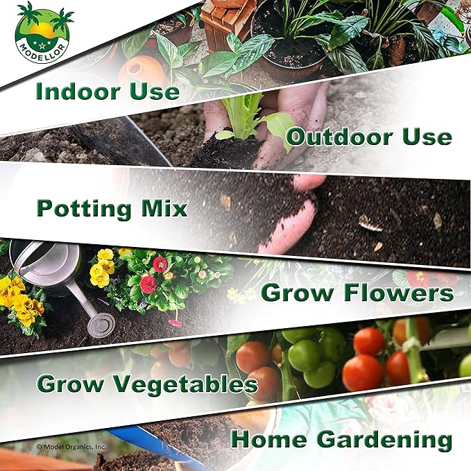 MODELLOR (10 lb) Premium Super Washed Coco Coir Brick, High Yield 18 to 20 gallons, Seed Starter, Organic, pH Balanced, Gardening, Indoor, Outdoor use