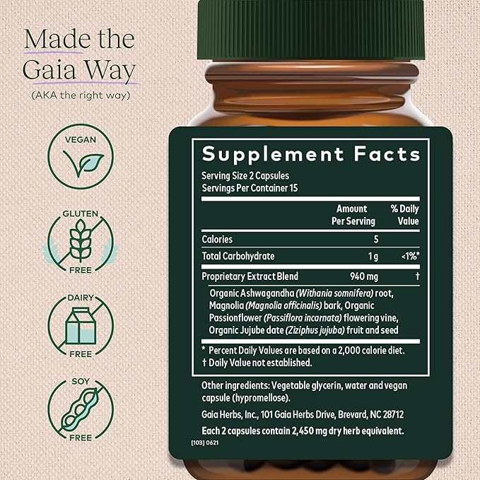 Gaia Herbs SleepThru 30 Vegan (15-Day Supply)
