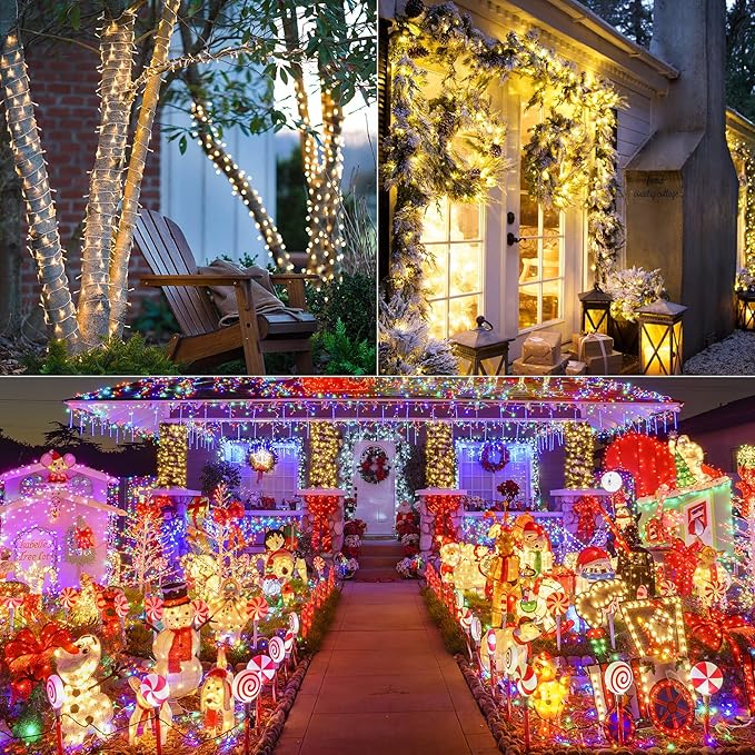 Color Changing Christmas Lights, 338ft 1000 LED Warm White & Multicolor Christmas String Lights with Remote, 11 Modes Christmas Twinkle Lights Waterproof for Christmas Party, Garden, Xmas Tree Decor